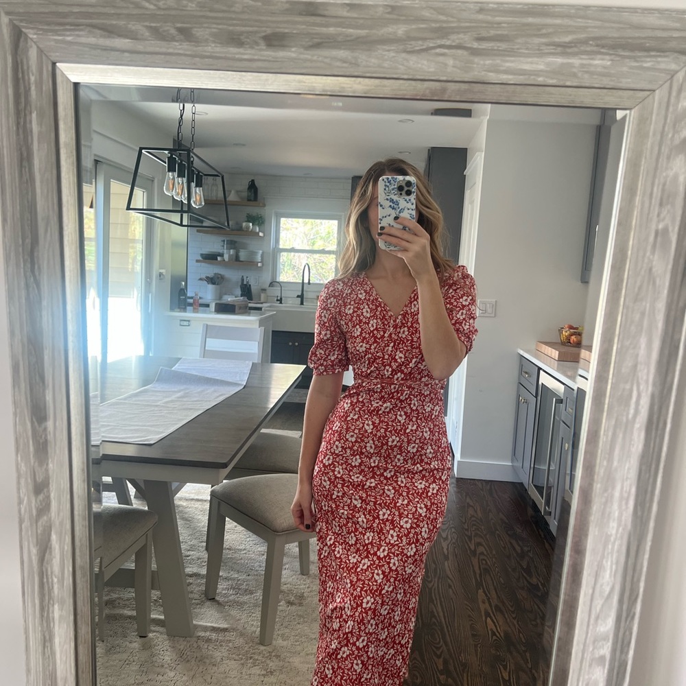 NASTY GAL FLORAL MIDI DRESS